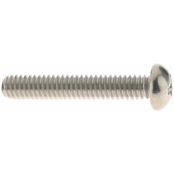 Machine Screw: #8-32 x 1" Length Under Head, Round Head, Phillips