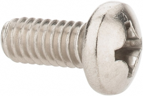 Machine Screw: #12-24 x 1/2" Length Under Head, Pan Head, Phillips