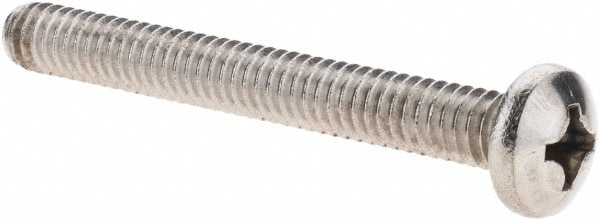 Machine Screw: 1/4-20 x 2-1/4", Pan Head, Phillips