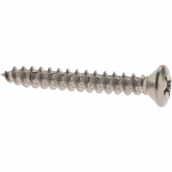 Sheet Metal Screw: #10, Oval Head, Phillips