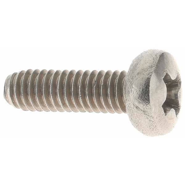 Machine Screw: M2.5x0.45 x 8.00 mm  Length Under Head, Pan Head, Phillips