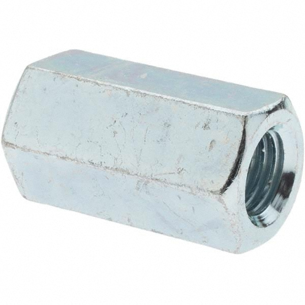 M14x2.00 Metric Coarse, 42mm OAL Steel Standard Coupling Nut