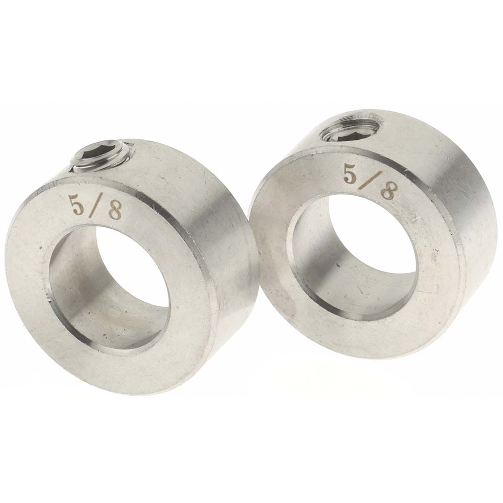 Value Collection 5/8" Bore, Stainless Steel, Set Screw Shaft Collar