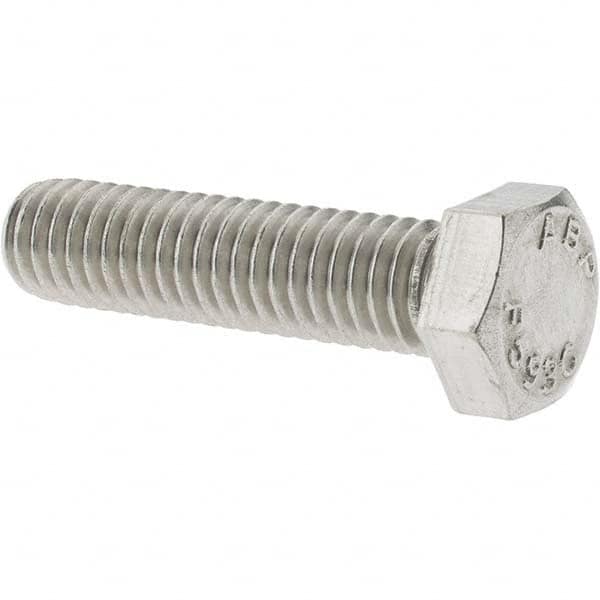 Hex Cap Screws 18-8 Stainless Steel 8-16 x 1" FT Qty-100 - 4