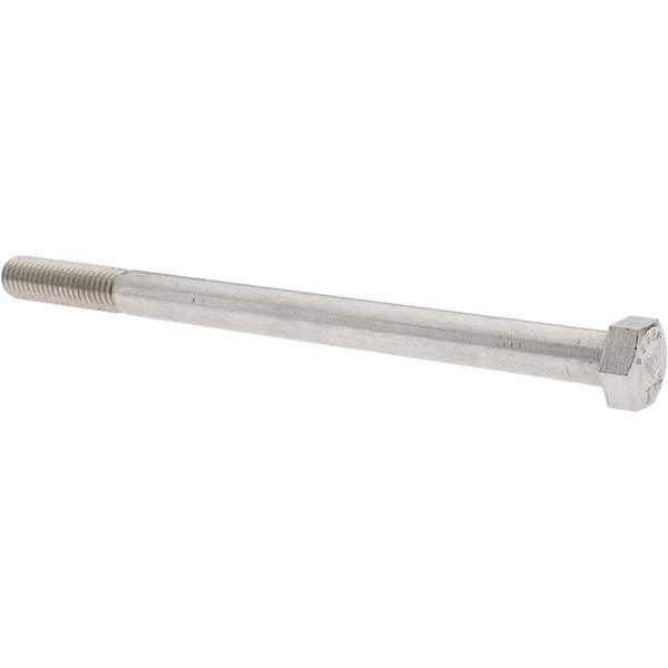 Hex Head Cap Screw: 1/2-13 x 7-1/2", Grade 18-8 Stainless Steel, Uncoated