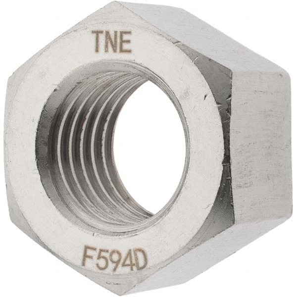 1-1/8 - 7 UNC Stainless Steel Right Hand Hex Nut
