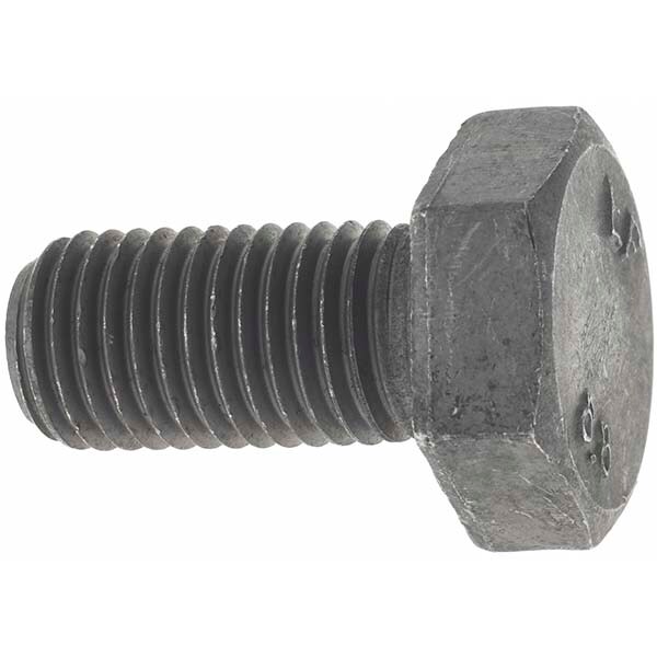 Hex Head Cap Screw: M10 x 1.25 x 20 mm, Grade 8.8 Steel, Uncoated