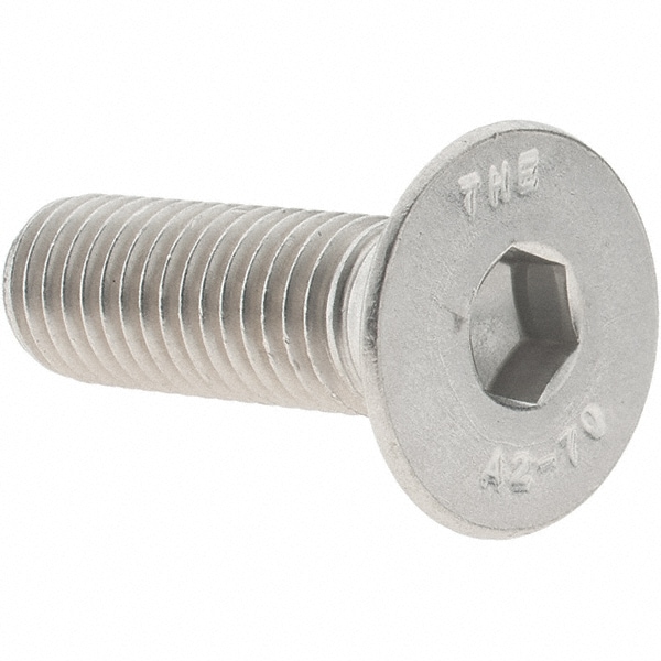 Value Collection - Flat Socket Cap Screw: M12x1.75, 18-8/Austenitic ...