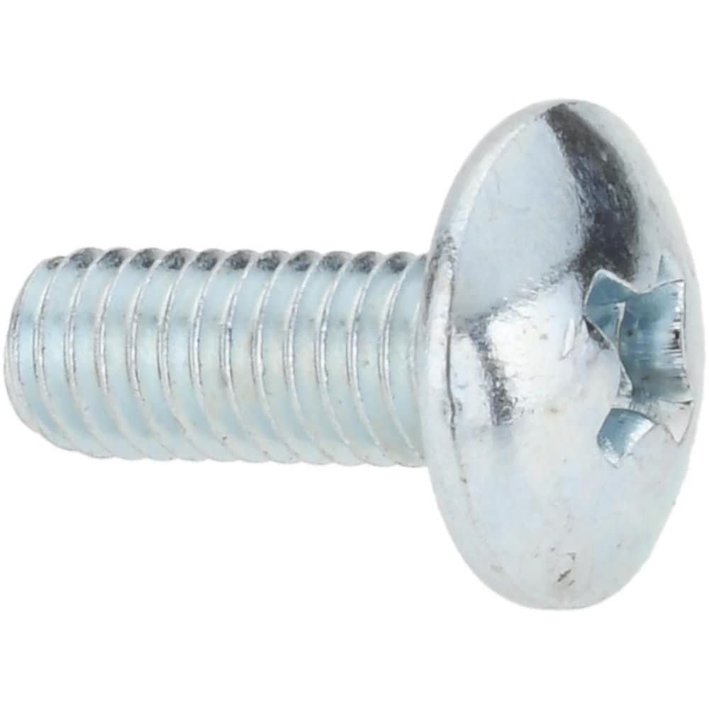 Machine Screw: #10-32 x 1/2" Length Under Head, Truss Head, Phillips