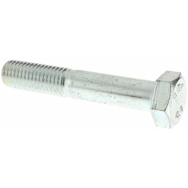 Hex Head Cap Screw: M14 x 2.00 x 80 mm, Grade 8.8 Steel, Zinc-Plated