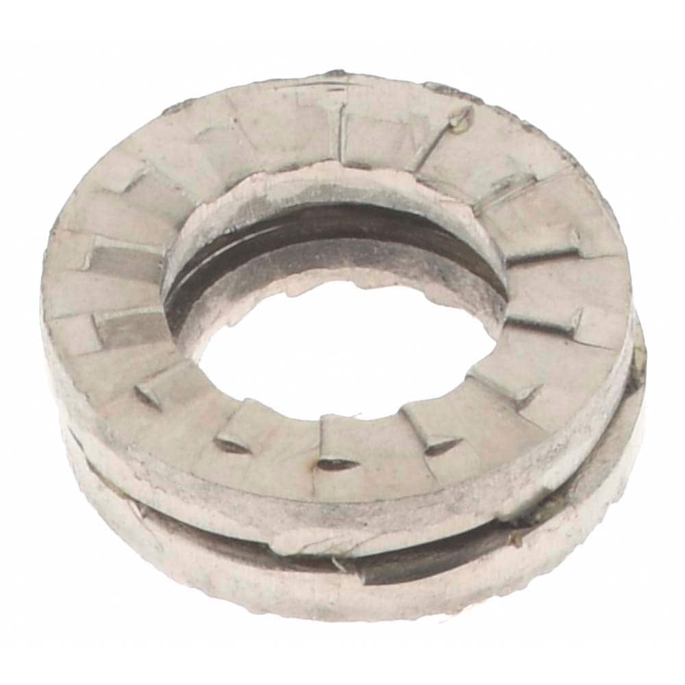 Wedge Lock Washer: 0.294" OD, 0.174" ID, Stainless Steel, 316L