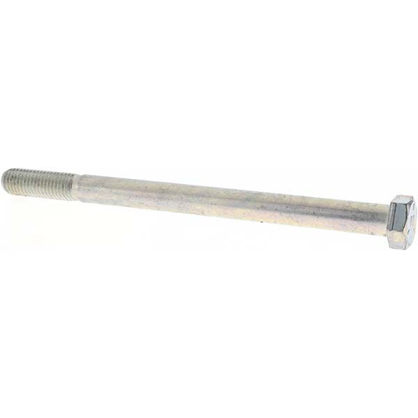 Hex Head Cap Screw: 5/8-11 x 9", Grade 5 Steel, Zinc-Plated