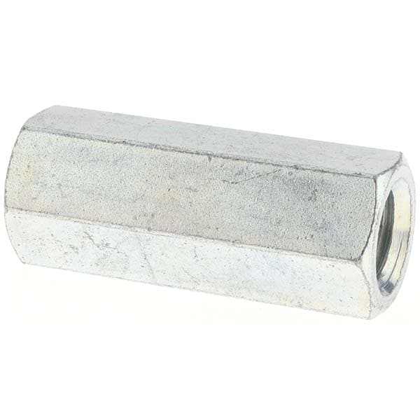 25 Qty 1 Pack 9/16-12 UNC, 2-1/8" OAL Steel Standard Coupling Nut