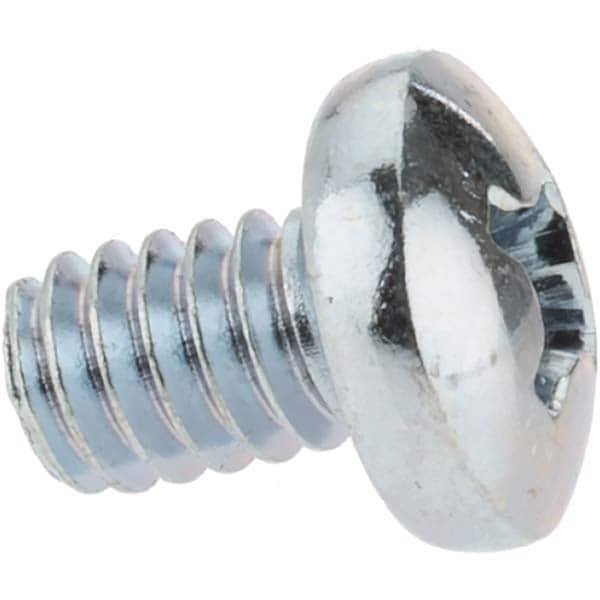 Machine Screw: 1/4-20 x 3/8", Pan Head, Phillips