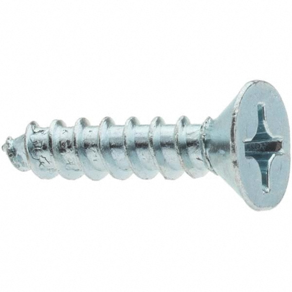 2 Silver Color Phillips Round-Head Wood Screws