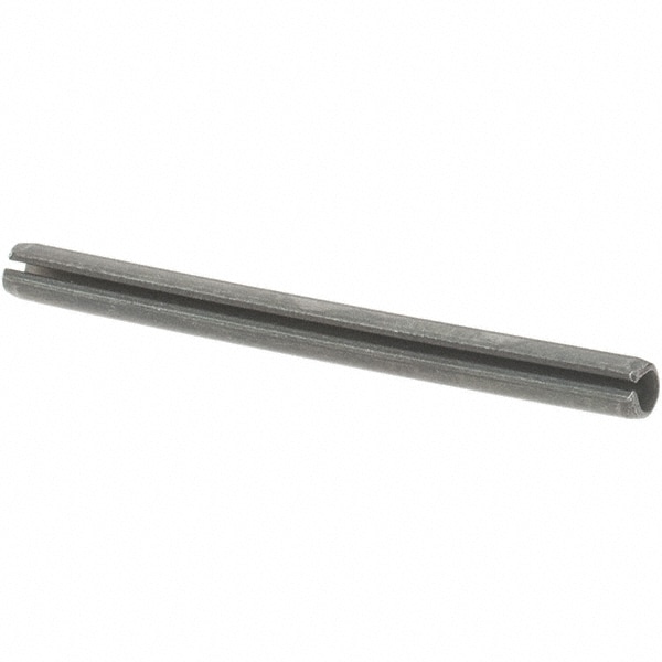Slotted Spring Pin: 1" Long, 1070-1090 Alloy Steel
