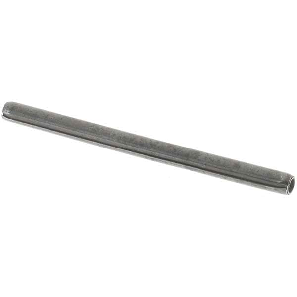 Coiled Spring Pin: 1" Long, 1070-1090 Alloy Steel