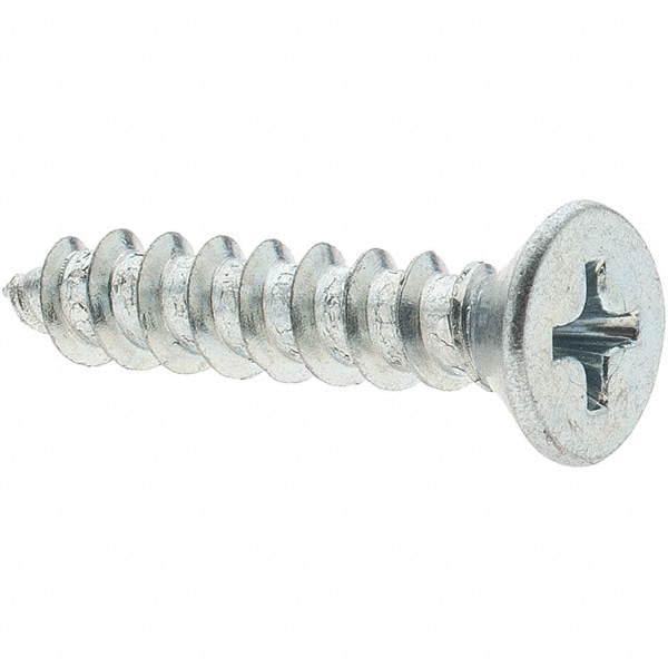 Value Collection - Sheet Metal Screw: #10, Flat Head, Phillips Drive, 1 ...