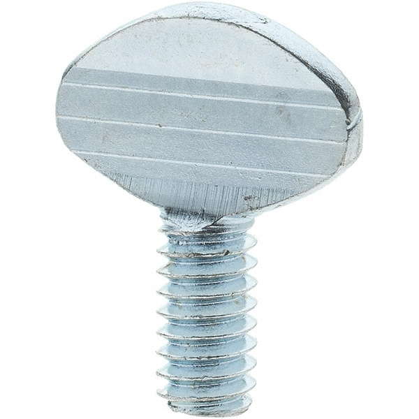 2 Steel Thumb Screw: 1/4-20, Oval Head