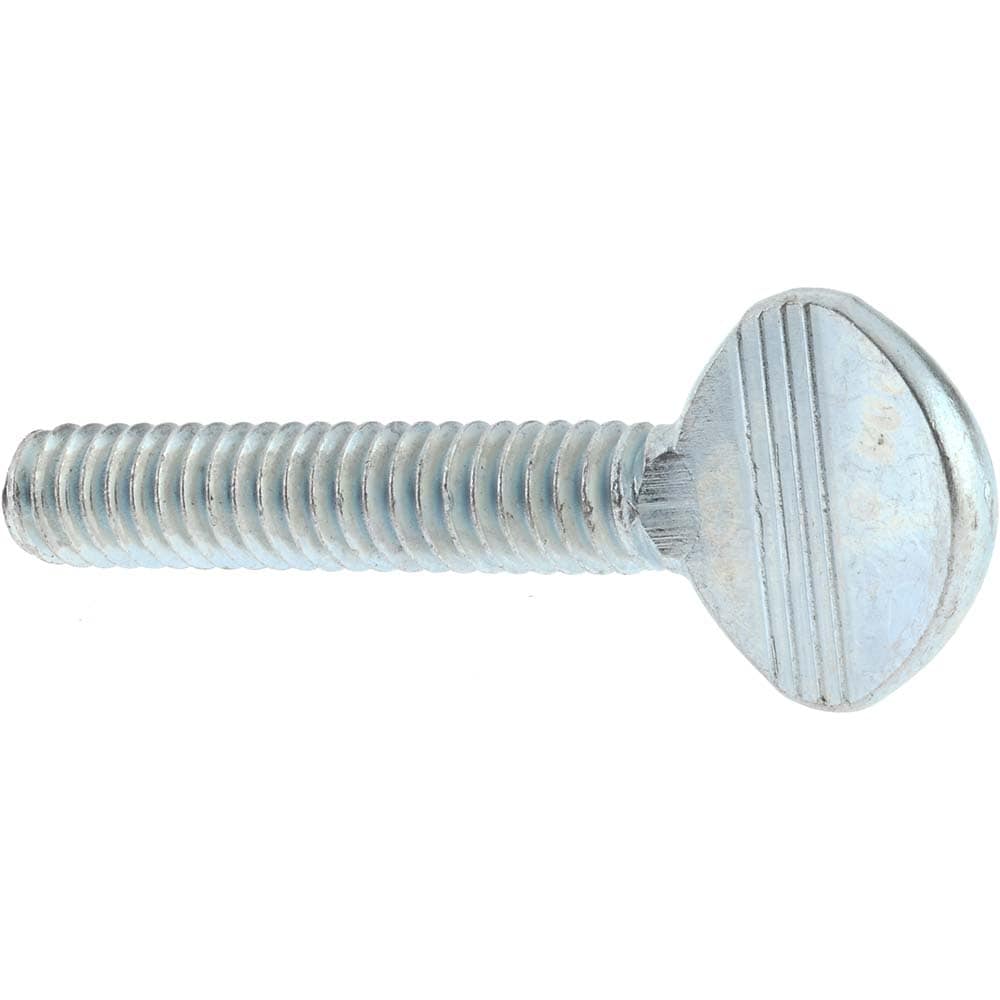 2 Steel Thumb Screw: 1/4-20, Oval Head