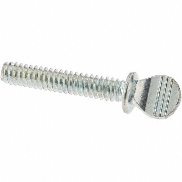 2 Steel Thumb Screw: #10-24, Oval Head