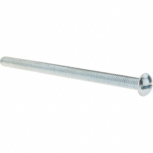 Machine Screw: 3/8-16 x 6" Length Under Head, Round Head, Slotted