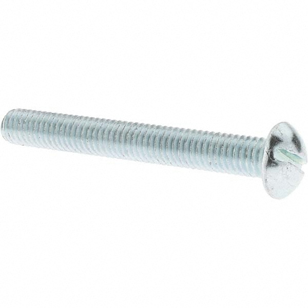 Machine Screw: 3/8-16 x 3" Length Under Head, Round Head, Slotted