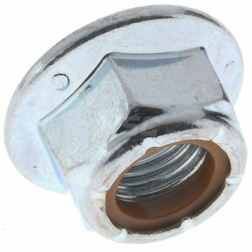 Value Collection 3/824 UNF Grade 2 Hex Flange Lock Nut with Nylon
