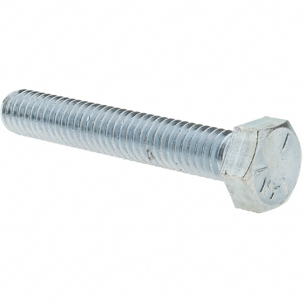 Hex Head Cap Screw: 5/16-18 x 2", Grade 5 Steel, Zinc-Plated