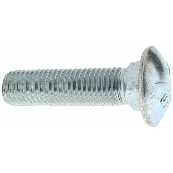 Carriage Bolt: 3/4-10, 3" Length Under Head, Square Neck