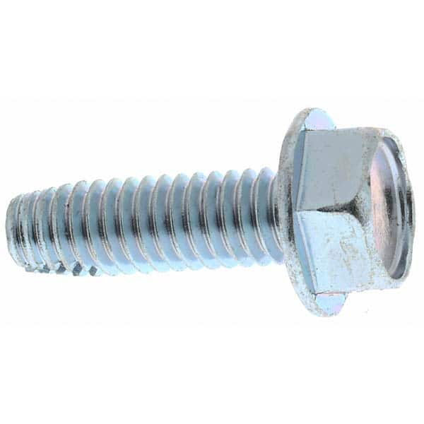 1/4-20 Thread Size 3/8 Length Zinc Plated Type F Pack of 50 Hex Head Steel Thread Cutting Screw 