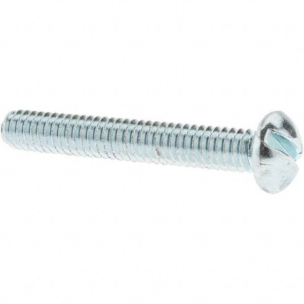 Machine Screw: #12-24 x 1-1/2" Length Under Head, Round Head, Slotted