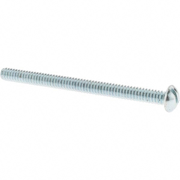 Machine Screw: #10-24 x 2-1/2" Length Under Head, Round Head, Slotted