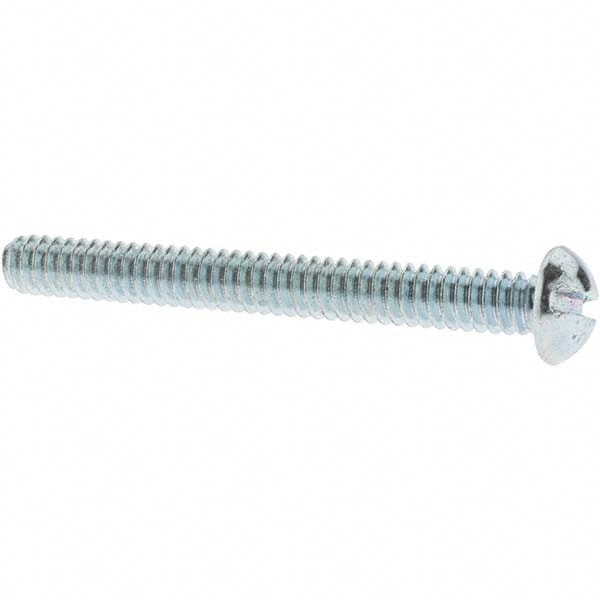 Machine Screw: #10-24 x 1-3/4" Length Under Head, Round Head, Slotted