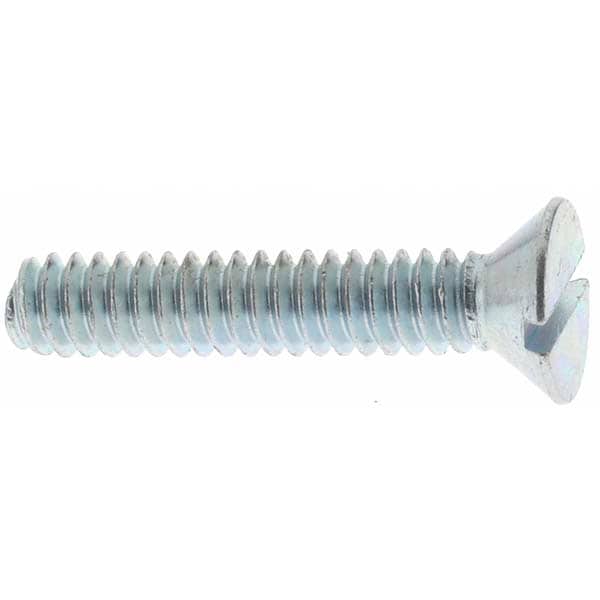 Machine Screw: #10-24 x 1" OAL, Flat Head, Slotted