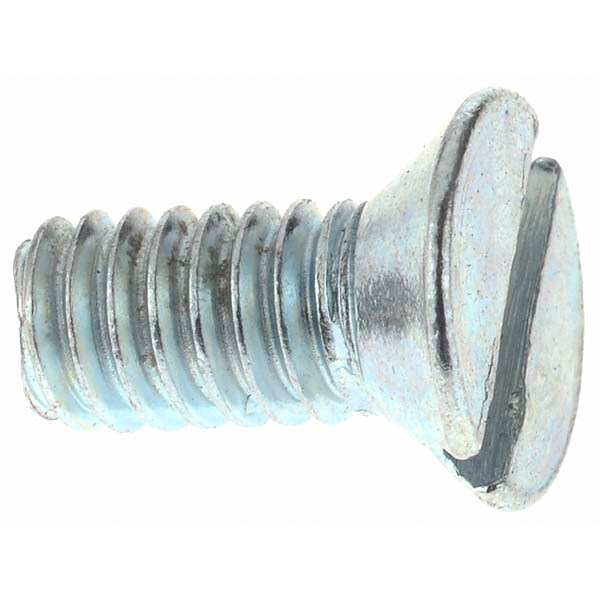 Machine Screw: #8-32 x 3/8" OAL, Flat Head, Slotted