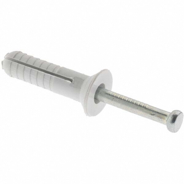 1/4" Diam, 1/4" Drill, 1" OAL, 1" Min Embedment Hammer Drive Concrete Anchor