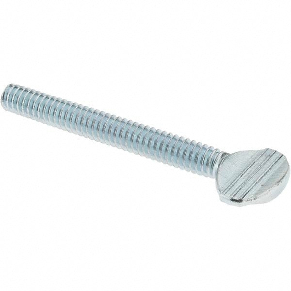 2 Steel Thumb Screw: 1/4-20, Oval Head