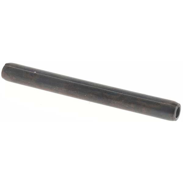 Coiled Spring Pin: 1-1/4" Long, 1070-1090 Alloy Steel