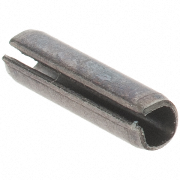 Slotted Spring Pin: 1/4" Long, 1070-1090 Alloy Steel
