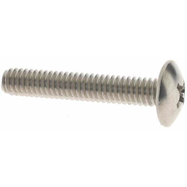Machine Screw: #6-32 x 1" Length Under Head, Truss Head, Phillips
