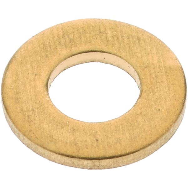 Value Collection 6" Screw Standard Flat Washer Brass, Plain Finish