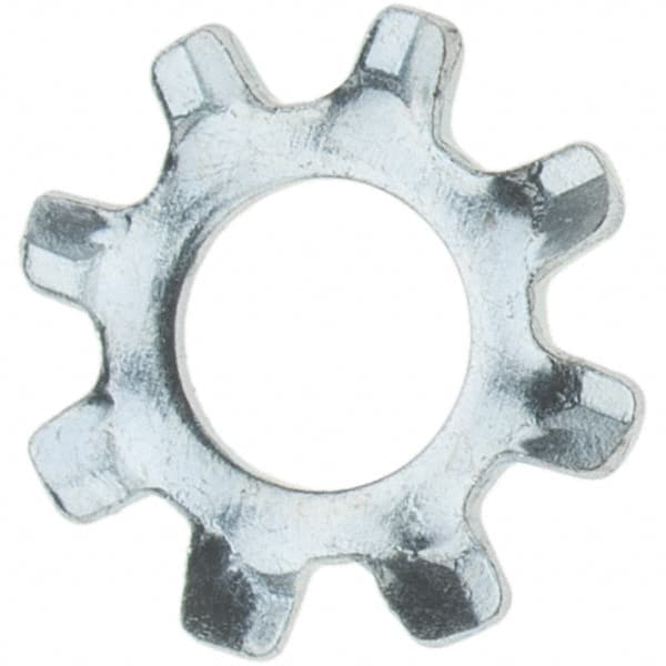 steel #4 External tooth lock washer zinc plate 100 