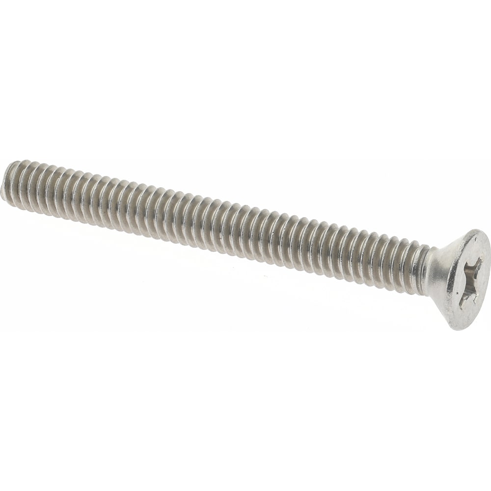 Machine Screw: 1/4-20 x 2-1/2", Flat Head, Phillips