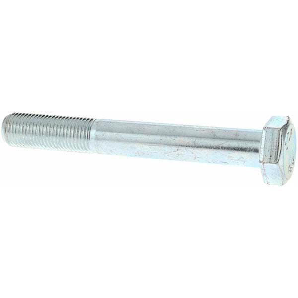 Hex Head Cap Screw: M12 x 1.25 x 90 mm, Grade 8.8 Steel, Zinc-Plated