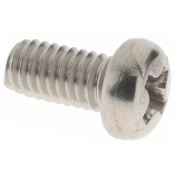 Machine Screw: M4x0.7 x 8.00 mm  Length Under Head, Pan Head, Phillips