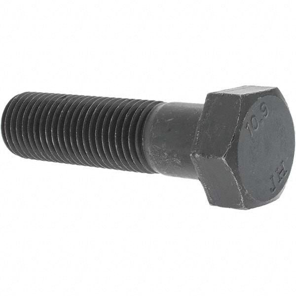 Hex Head Cap Screw: M22 x 2.50 x 80 mm, Grade 10.9 Steel, Zinc-Plated