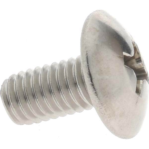 Machine Screw: #10-32 x 3/8" Length Under Head, Truss Head, Phillips