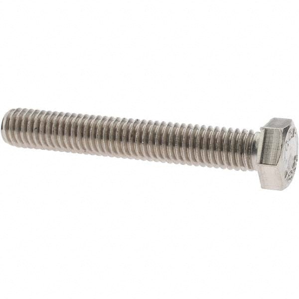 Hex Head Cap Screw: 3/8-16 x 2-1/2", Grade 18-8 Stainless Steel