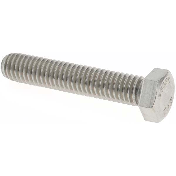 Hex Head Cap Screw: 3/8-16 x 2", Grade 18-8 Stainless Steel